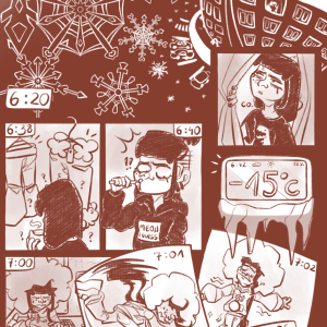 O trudach docierania na wydział w okresie zimnicy pt. 1